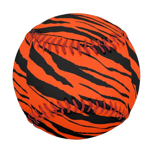 Tiger Strip Baseball-Black-Design 2 Baseball (Vorderseite)