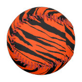 Tiger Strip Baseball-Black-Design 2 Baseball (Vorderseite Links)