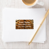 Tiger Strip Fur Print Adressaufkleber (Insitu)