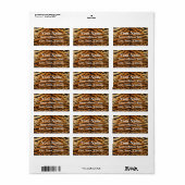 Tiger Strip Fur Print Adressaufkleber (Vorne)