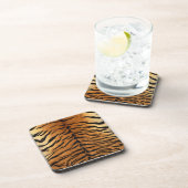 Tiger Strip Fur Print Getränkeuntersetzer (Rechte Seite)
