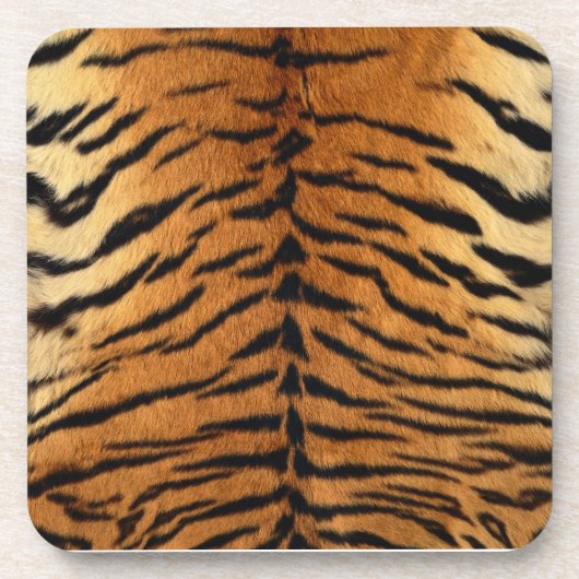 Tiger Strip Fur Print Getränkeuntersetzer (Vorderseite)