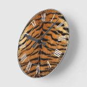 Tiger Strip Fur Print Runde Wanduhr (Winkel)