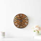Tiger Strip Fur Print Runde Wanduhr (Zuhause)