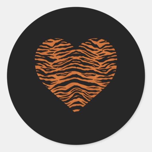 Tiger Strip He Big Cat Safari Tier Runder Aufkleber (Vorderseite)