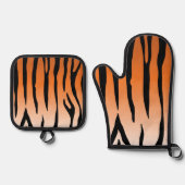 Tiger Stripe Cool Ofenhandschuh & Topflappen-Set (Vorderseite)
