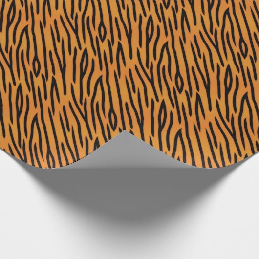 Tiger Stripe Muster Geschenkpapier (Ecke)