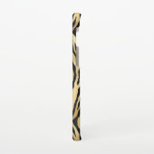 Tiger Stripe Muster Monogram Initial Gold Black Samsung Galaxy Hülle (Linke Seite)