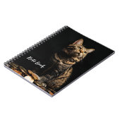 Tiger Stripe Niedlich Cat Print Spiral Foto Notebo Notizblock (Linke Seite)