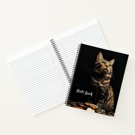 Tiger Stripe Niedlich Cat Print Spiral Notebook Notizblock (Innenseite)