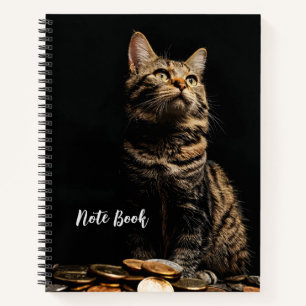 Tiger Stripe Niedlich Cat Print Spiral Notebook Notizblock