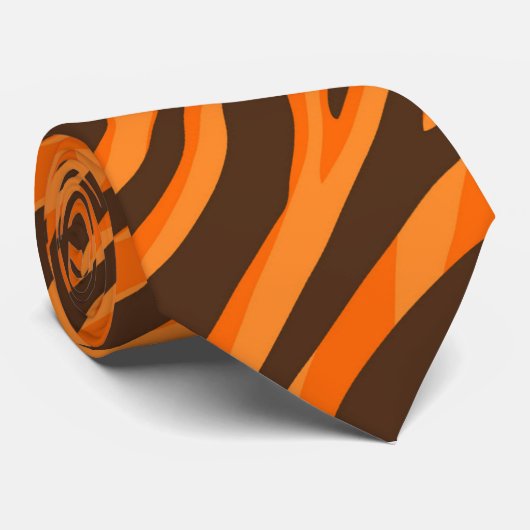 Tiger Stripe Orange Cincinnati Ohio Krawatte (Gerollt)
