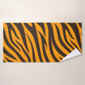 Tiger Stripe schwarz Orange Wildtier Hautmuster Badehandtuch (Badehandtuch)