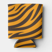 Tiger Stripe schwarz Orange Wildtier Hautmuster Dosenkühler (Vorderseite)
