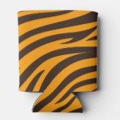 Tiger Stripe schwarz Orange Wildtier Hautmuster Dosenkühler (Rückseite)