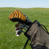 Tiger Stripe schwarz Orange Wildtier Hautmuster Golf Headcover (In SItu)