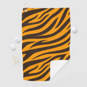 Tiger Stripe schwarz Orange Wildtier Hautmuster Golfhandtuch (Insitu)