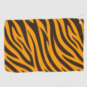 Tiger Stripe schwarz Orange Wildtier Hautmuster Golfhandtuch (Horizontal)