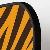 Tiger Stripe schwarz Orange Wildtier Hautmuster Pickleball Schläger (Linke Seite)