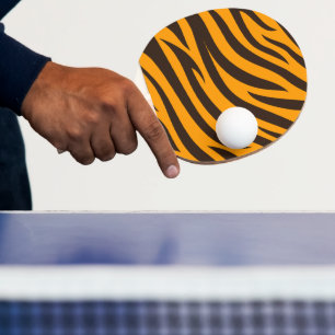 Tiger Stripe schwarz Orange Wildtier Hautmuster Tischtennis Schläger