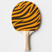Tiger Stripe schwarz Orange Wildtier Hautmuster Tischtennis Schläger (Vorderseite)