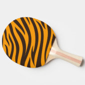 Tiger Stripe schwarz Orange Wildtier Hautmuster Tischtennis Schläger (Seitenansicht)