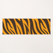 Tiger Stripe schwarz Orange Wildtier Hautmuster Yogamatte (Vorderseite (Horizontal))