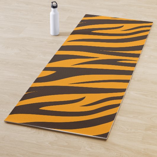 Tiger Stripe schwarz Orange Wildtier Hautmuster Yogamatte (Beispiel)
