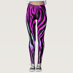 Tiger Stripe schwarz Pink Wild Tier Hautmuster Leggings
