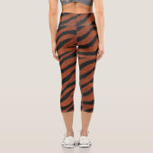 Tiger Stripe Wild Pattern Capri Leggings (Rückseite)