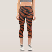 Tiger Stripe Wild Pattern Capri Leggings (Vorderseite)