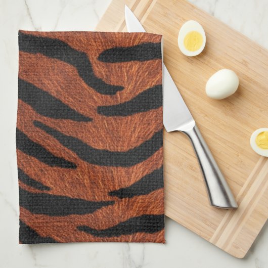 Tiger Stripe Wild Pattern Geschirrtuch (Viertel Falte)