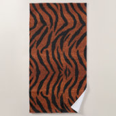 Tiger Stripe Wild Pattern Strandtuch (Vorderseite)