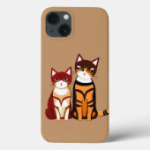 Tiger Striped Cat und Ginger Kitten Case-Mate iPhone Hülle (Rückseite)