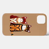 Tiger Striped Cat und Ginger Kitten Case-Mate iPhone Hülle (Rückseite (Horizontal))