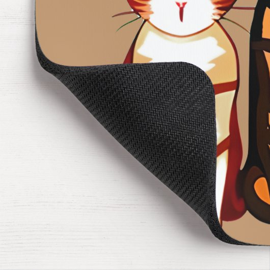 Tiger Striped Cat und Ginger Kitten Mousepad (Ecke)
