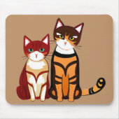 Tiger Striped Cat und Ginger Kitten Mousepad (Vorne)