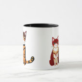 Tiger Striped Cat und Ginger Kitten Tasse (Zentrum)