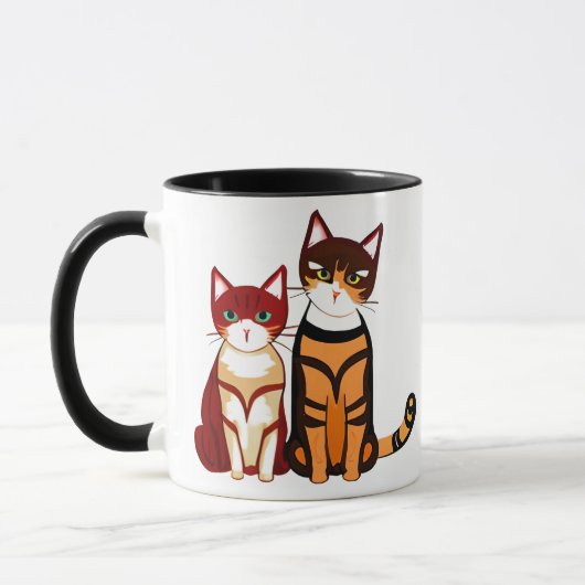 Tiger Striped Cat und Ginger Kitten Tasse (Links)