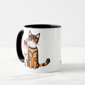 Tiger Striped Cat und Ginger Kitten Tasse (Vorderseite Links)