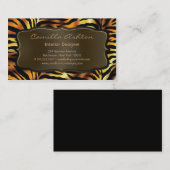 Tiger Stripes African Zebra Business Cards Visitenkarte (Vorne/Hinten)