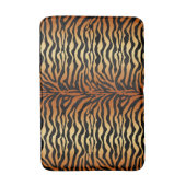 Tiger Stripes Animal Print, Amber, Schwarz und Tan Badematte (Vorderseite Vertikal)