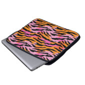Tiger Stripes Animal Print Colorful Girl Glam Laptopschutzhülle (Vorne Knopf)
