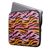 Tiger Stripes Animal Print Colorful Girl Glam Laptopschutzhülle (Vorderseite Links)
