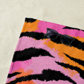 Tiger Stripes Animal Print Colority y2k Name Strandtuch (Beispiel)