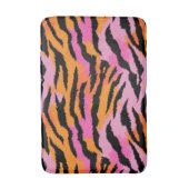 Tiger Stripes Animal Print Lavender & Orange Girl Badematte (Vorderseite Vertikal)