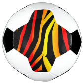 Tiger Stripes Animal Print Muster Soccer Ball (Gedreht)