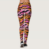 Tiger Stripes Animal Print Vibranly Girly Glam Leggings (Rückseite)