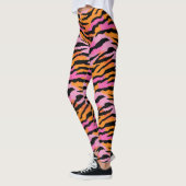 Tiger Stripes Animal Print Vibranly Girly Glam Leggings (Links)