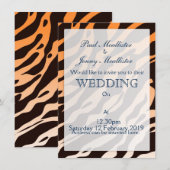 Tiger Stripes Einladung (Vorne/Hinten)